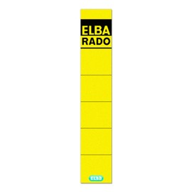 Elba Folder Spine Labels Short/Narrow Pack of 10 100420942 Rückenschilder Rado, schmal und kurz, selbstklebend, 10 Stück yellow