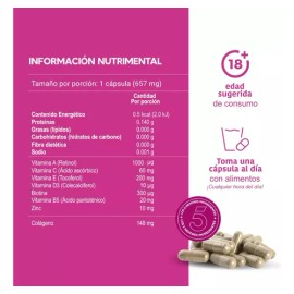Suplemento Lifeed5 de Biotina y Colágeno para Piel y Uñas con 60 Cápsulas                                                                             