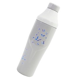 Lexenic Cocktail Shaker with Measurement Lid - Vacuum Insulated (Grey Butterfly)