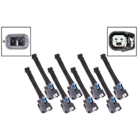 ICT Billet Adaptador de arnés de cables compatible con Mini Delphi Multec 2 arnés a USCAR EV6 inyector de combustible OEM herramientas, conector, cerradura, sellos y terminales WAINJ32