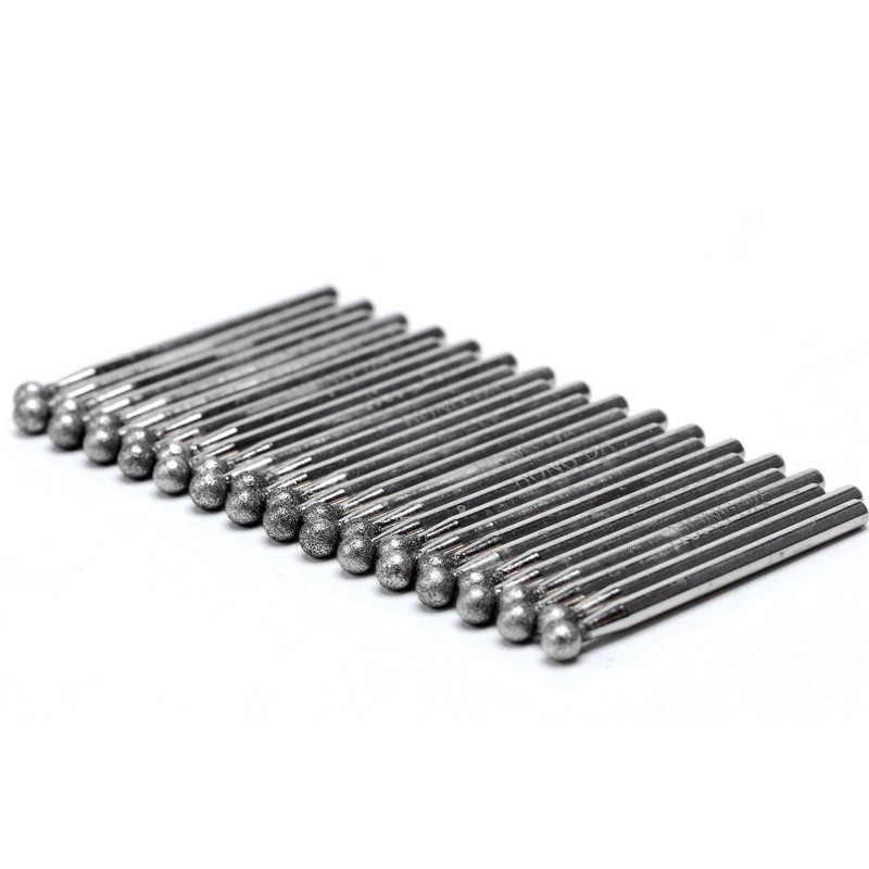 ILOVETOOL 30Pcs Ball Shape 4mm Diamond Burr Diamond Mounted Grinding