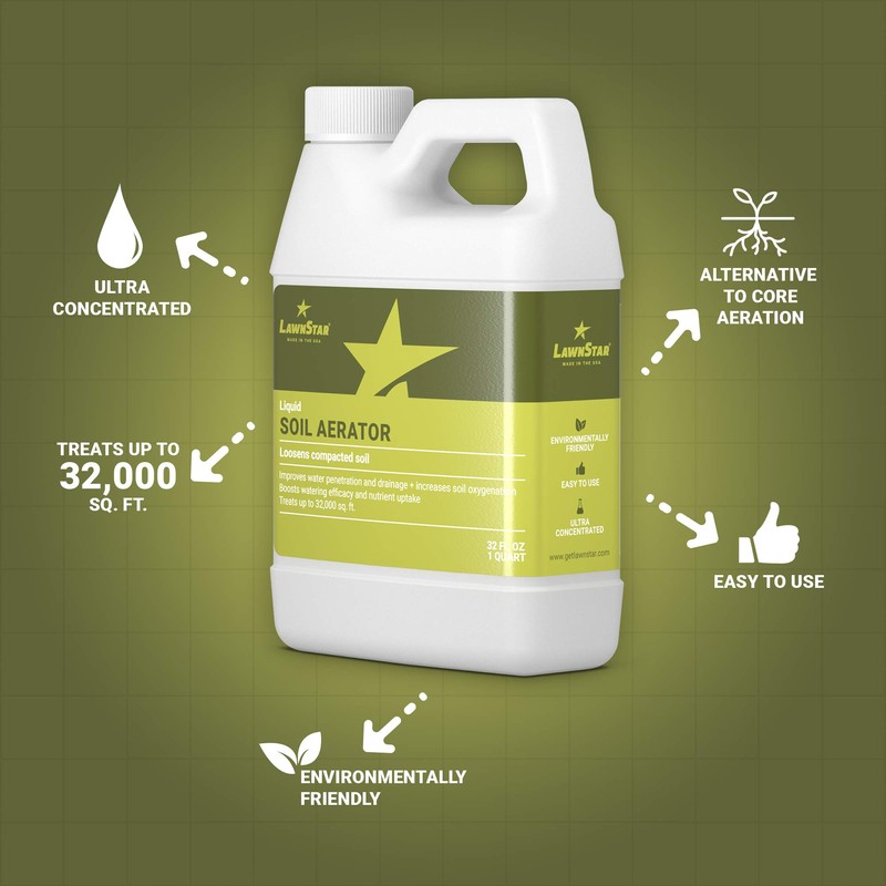 Liquid Lawn Aerator (32 fl oz) - Loosens & Conditions