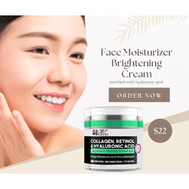 Collagen Retinol & Hyaluronic Acid Face Cream – Anti-Aging Wrinkle Repair Moisturizer for Face, Neck & Décolleté | Deep Hydration & Firming | Made in USA | 1.7 fl oz