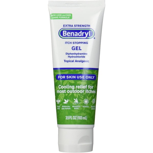 Benadryl Extra Strength Itch Stopping Gel 3.5 oz (Pack of 2)