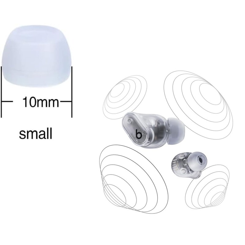 Zotech Replacement Earbud Tips for Beats Studio Buds +, 10