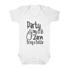 ART HUSTLE Party My Crib 2am Bring A Bottle Baby Boy Girl Unisex Short Sleeve Bodysuit (White, 3-6m)