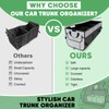 Simniam Car Trunk Organizer with Insulated Grocery Bag- 110L High