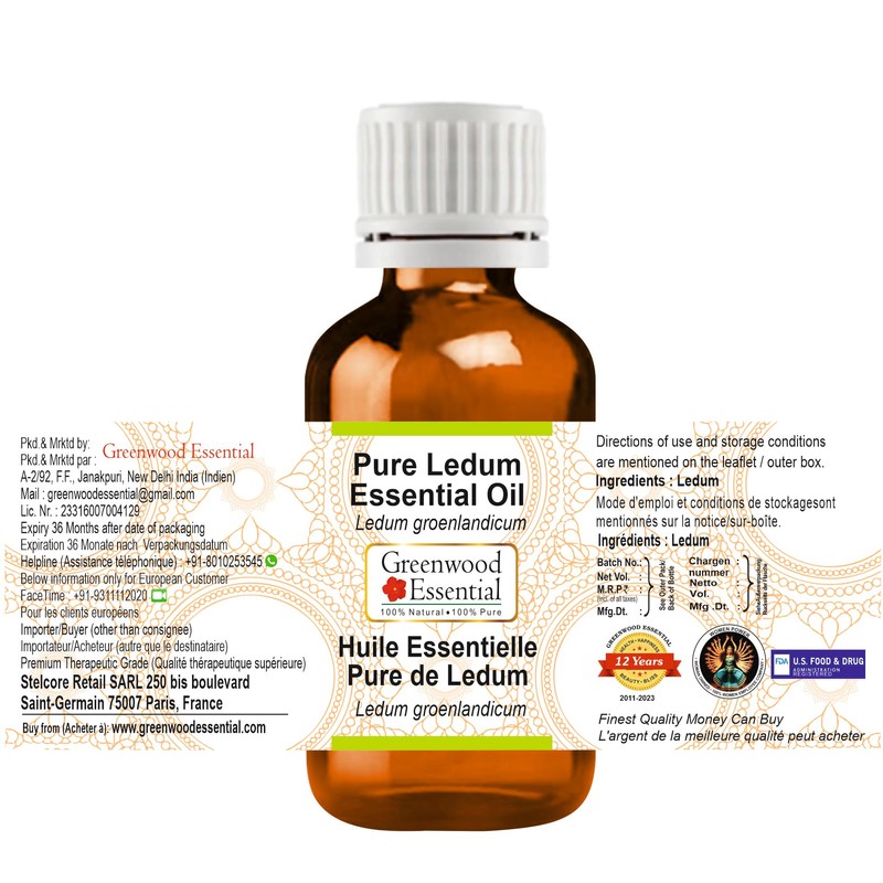 Greenwood Essential Pure Ledum Essential Oil (Ledum groenlandicum) Steam Distilled