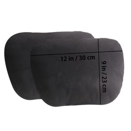 WELBRIT Car Pillow for Car Neck Pillow for Driving Seat Lumbar Support Soft Cushion with Extra Filling Accessories Back Support for Travel Nap and Trips Sleeping 2PCS (Black, Head)