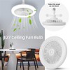 Peaoop Silent Socket Fan Light - Screw-in Ceiling Fan Light