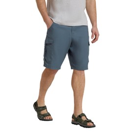 Mountain Warehouse Lakeside Mens Shorts - 100% Durable Twill Cotton Cargo Shorts, Durable Shorts, 6 Pockets - for Walking, Running, Hiking & Camping Blue Men's W48