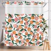 Lifeel No Hook Shower Curtain with Snap in Liner, Peach