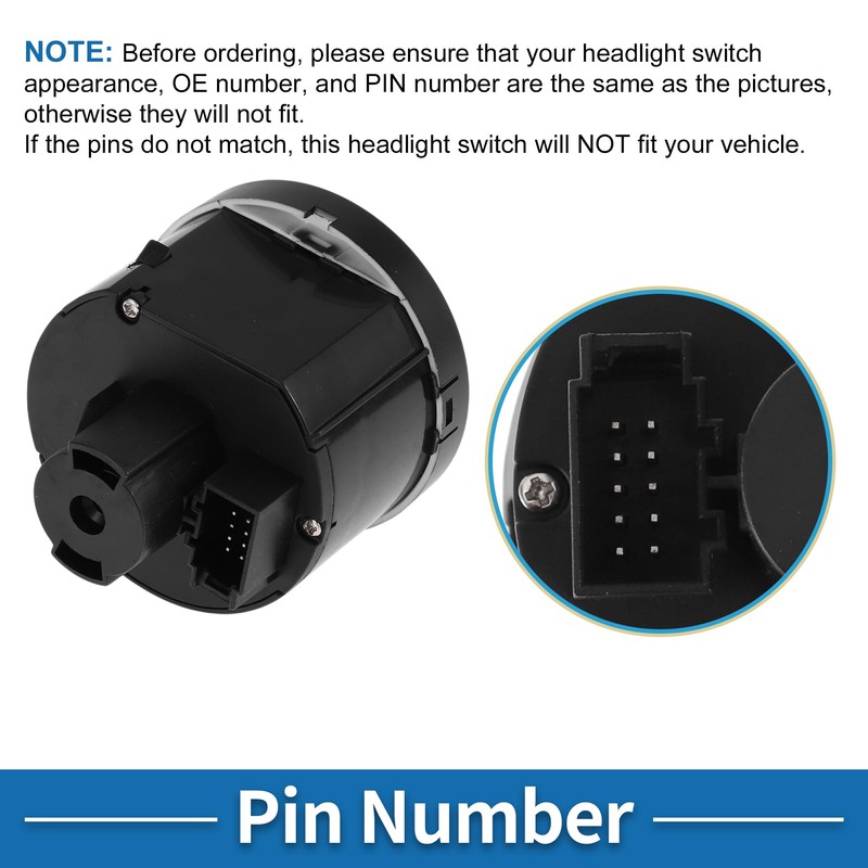 A ABSOPRO Headlight Switch for VW Golf 2012-2021 for VW