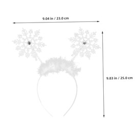 Healeved 5pcs Glitter Snowflake Headband for Women Comfortable Christmas Hair Accessories Durable Cozy for Holiday Parties Festive Celebrations