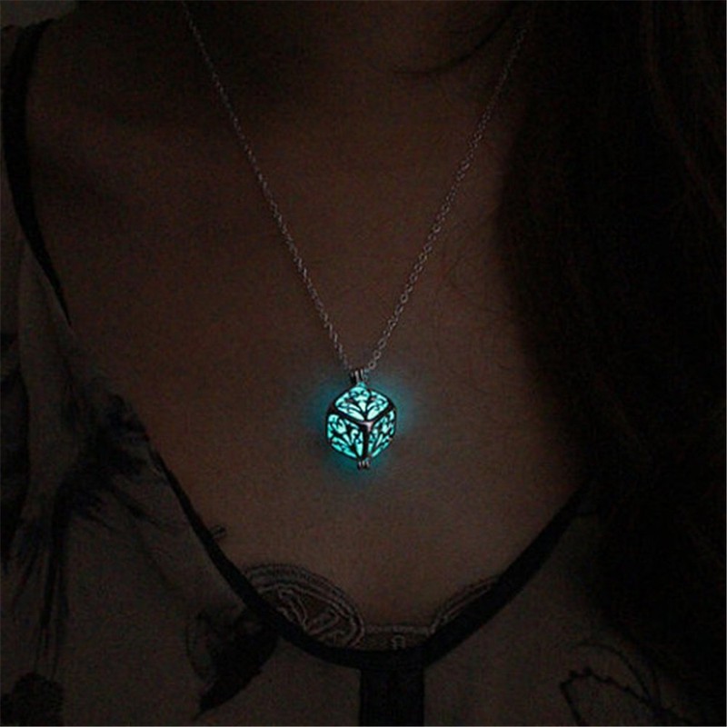 Cube Necklace, Glow in the Dark, Glow in the Dark