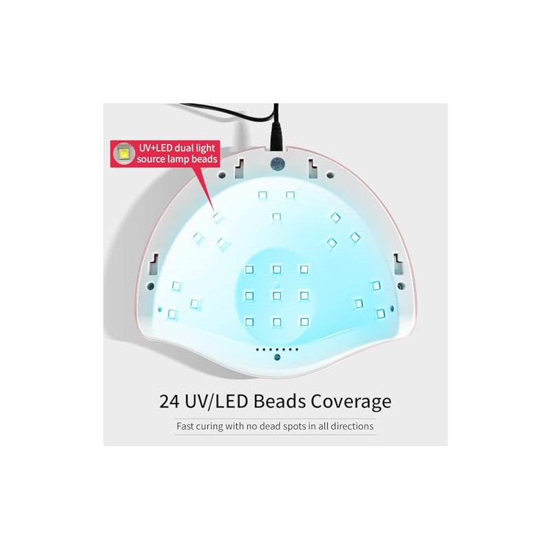 JODSONE U V LED Nail Lamp, Nail Dryer for Gel