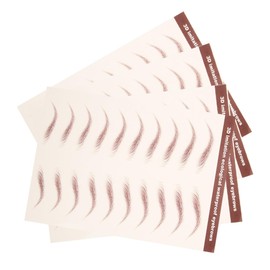 Healvian 3d Natural Eyebrow Stickers Brown Hair-like Brow Transfers Waterproof for Women