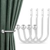 Curtain Holdbacks, 4 pcs Curtains Holder Wall Mounted Drapery Tiebacks
