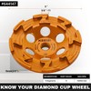 KSEIBI 644147 Surface Grinding Wheels 5 Inch - Diamond Cup
