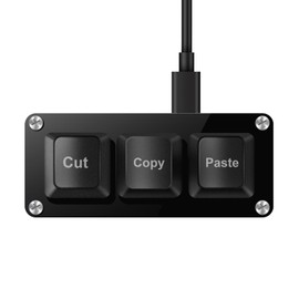 Mini 3-Key Copy Paste Programmable Keyboard Hotswappable Mechanical Switch