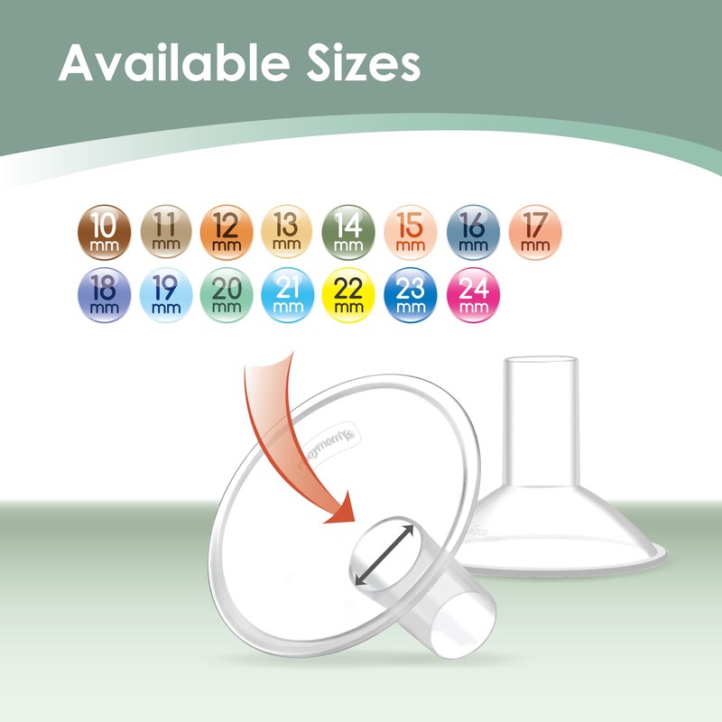 Maymom MyFit Crater Series 12mm Two-Piece Design Small Breastshield Compatible
