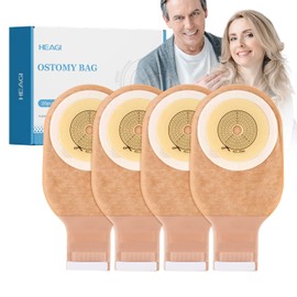 Colostomy Bags, Pack of 20 One-Piece Drainable Ostomy Bags for Ileostomy Care, Odour-inhibiting, Cut to Size 15-60 mm