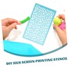 Angoily 1 Sheet Washable Silk Screen Stencil for Clay Crafting