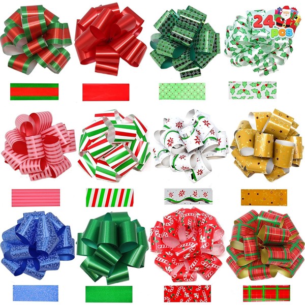 JOYIN 24 Pieces present Wrap Ribbon Pull Bows (5" Wide);