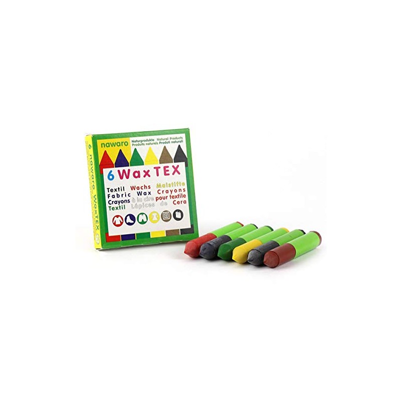 ökoNORM 76306 Nawaro Wax Tex, Textile Wax Crayons, Pack of