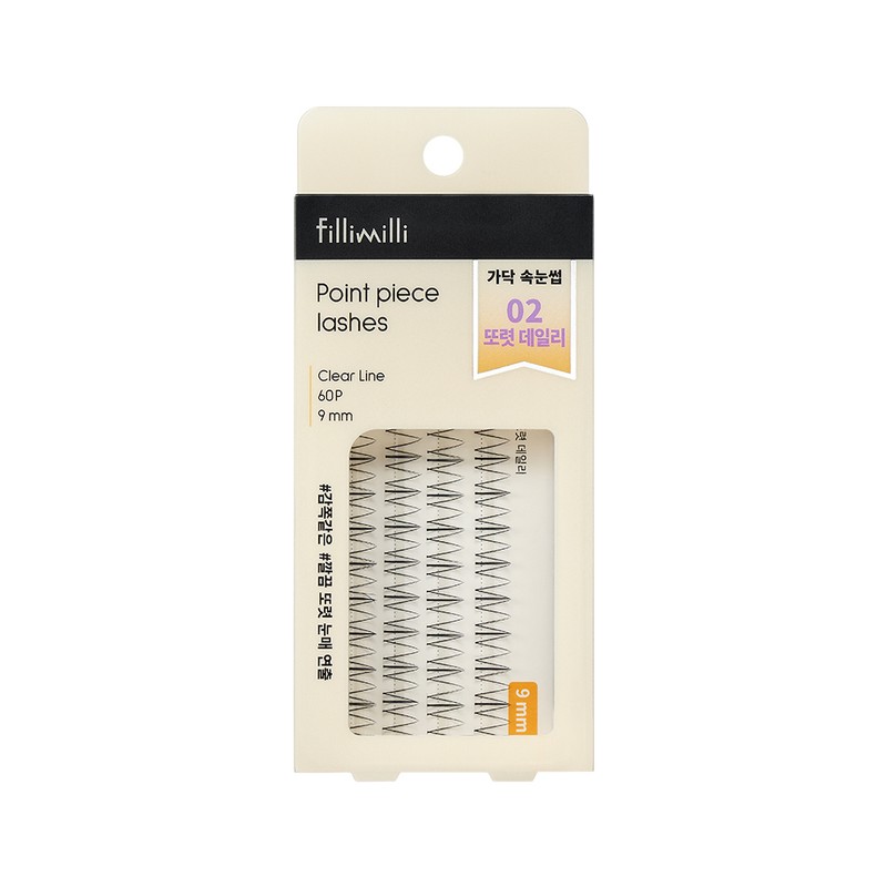 Fillimilli Point Piece Lashes (60P) - [SINGLE] 08 Clear Daily