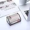 Hipiwe Glass Business Card Holder Stand, Metal Frame Name Card