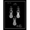 Shaving Brush Patent Print Black Matte with Border (5" x