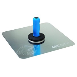 OX Tools 13 inch Aluminum Hawk for Plaster Sheetrock Morter Drywall Tools with Finger Protection for comfort, Quality tempered aluminum blade OX-T010513