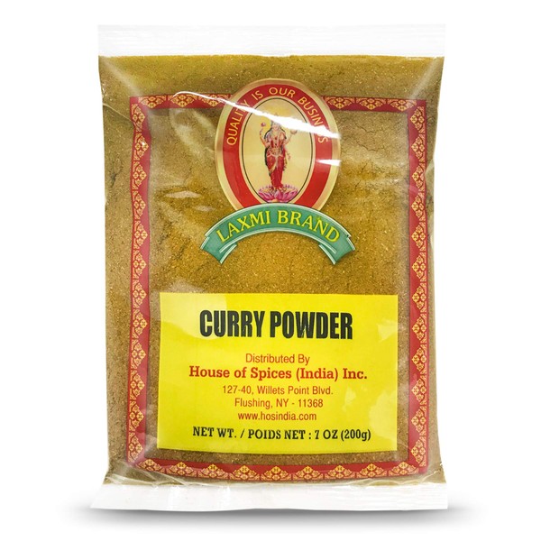 Laxmi Curry Powder, Traditional Indian Cooking Spices - 7oz (200g)