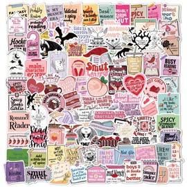 100 PCS Romance Bookish Stickers, Book Lover Stickers for Journal, Water Bottle, Laptop, Kindle Funny Bold Vinyl Stickers for Readers, Book Club Favors