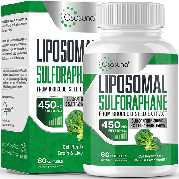 Liposomal Sulforaphane 450MG, Maximum Absorption, Glucoraphanin with Myrosinase,