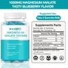 Whoyun Magnesium Malate Gummies 1000mg, Enhanced Absorption Magnesium Chewables Supplement