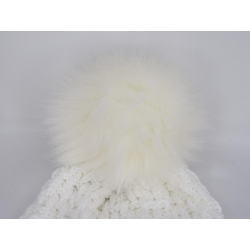 SABBOT Chic Women's Hat with Fur Bobble Fleece Lining Winter