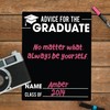 Advice for Grad Blackboard Style Photo Prop