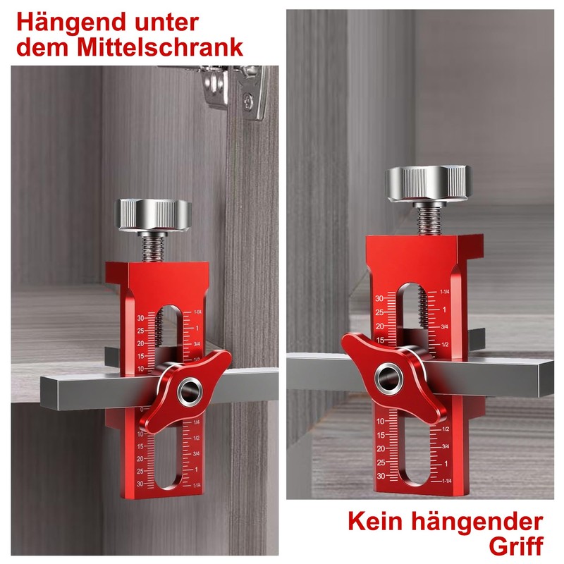 2-in-1 Adjustable Cabinet Door Mounting Aid: Robust and Easy Cabinet