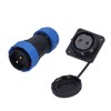 Waterproof Connector Square 4 Holes IP68 Aviation Power Socket 380V
