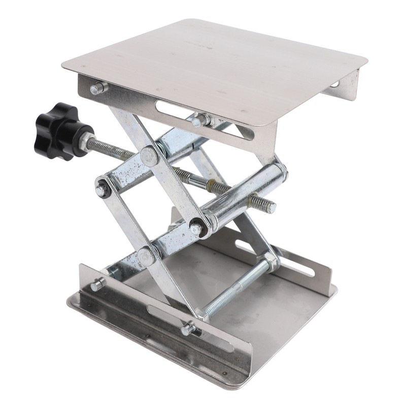 Stainless Steel Lab Jack Scissor Stand Platform 4x4in Expandable Height