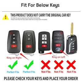 OVIOBOER For Toyota Key Fob Cover with Keychain, White Soft TPU Key Case Shell Full Protection for Highlander Corolla Prius RAV4 Camry Avalon C-HR GT86 Smart Remote Key (For Toyota A)