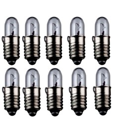 Set of 10 WireThinx Small Lamps Subminiature 1.00 W 12 V Socket E5.5 4.7 x 15 mm L-55
