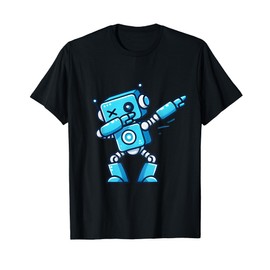 Cute Blue Robot Dap Pose Design Dapping Toys Engineer Space T-Shirt