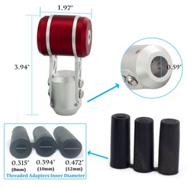 Thruifo Gear Shift Knob, Joystick Shape Aluminum Alloy Automatic Manual Car Stick Shifter Handle Fit Most MT Transmissions, Red
