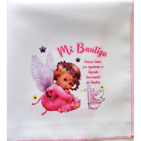 Recuerdos para Mi Bautizo para Nina 12 Servilletas de Tela
