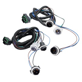 2 Pcs Tail Lamp Wiring Harness Driver and Passenger Side Fit for Chevy Silverado 1500 2500 HD 3500 HD GMC Sierra 3500 HD 2007-2014 Tail Light Wire Socket Harness Kit Replace 645-936 645-930 15824514