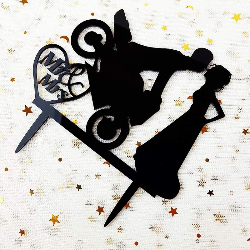 Decoración divertida para tarta de boda con diseño de Mr