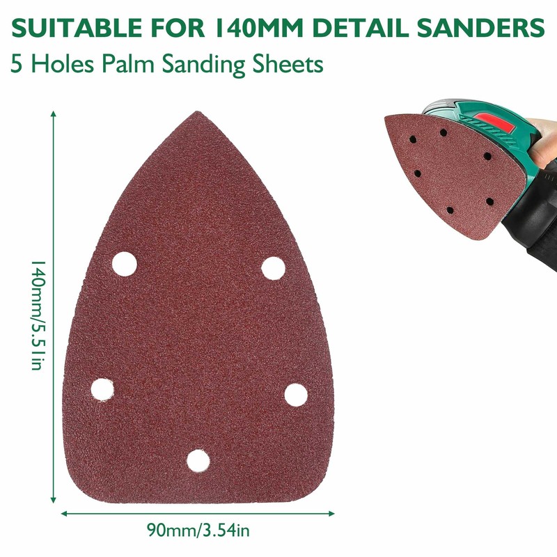 60PCS Mouse Sanding Pads, Mouse Sander Pads P60 Grits,Multi Tool